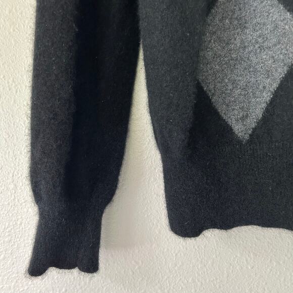Women’s Apt. 9 cashmere Argyle crewneck knit sweater academic preppy classic M - Picture 4 of 10